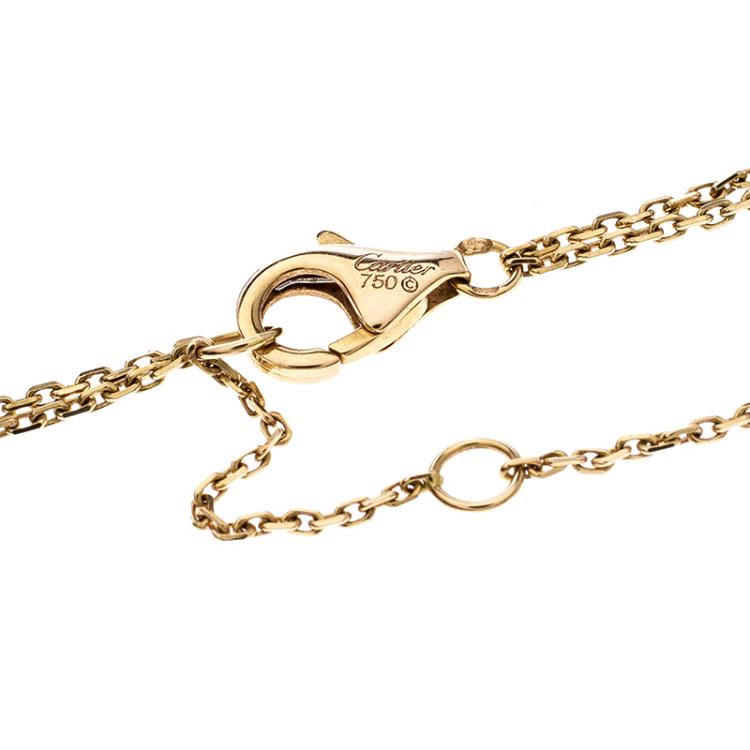 Pre Owned Cartier Sweet Trinity 18k Three Tone Gold Necklace