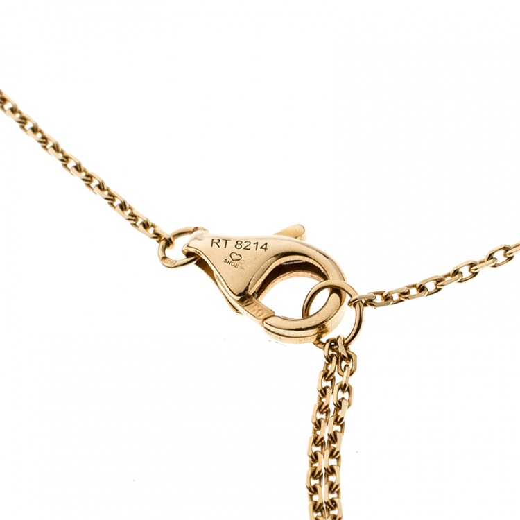 Pre Owned Cartier Trinity De Cartier 18k Three Tone Gold Charm Bracelet