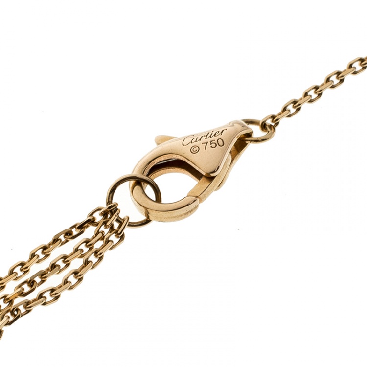 Pre Owned Cartier Trinity De Cartier 18k Three Tone Gold Charm Bracelet