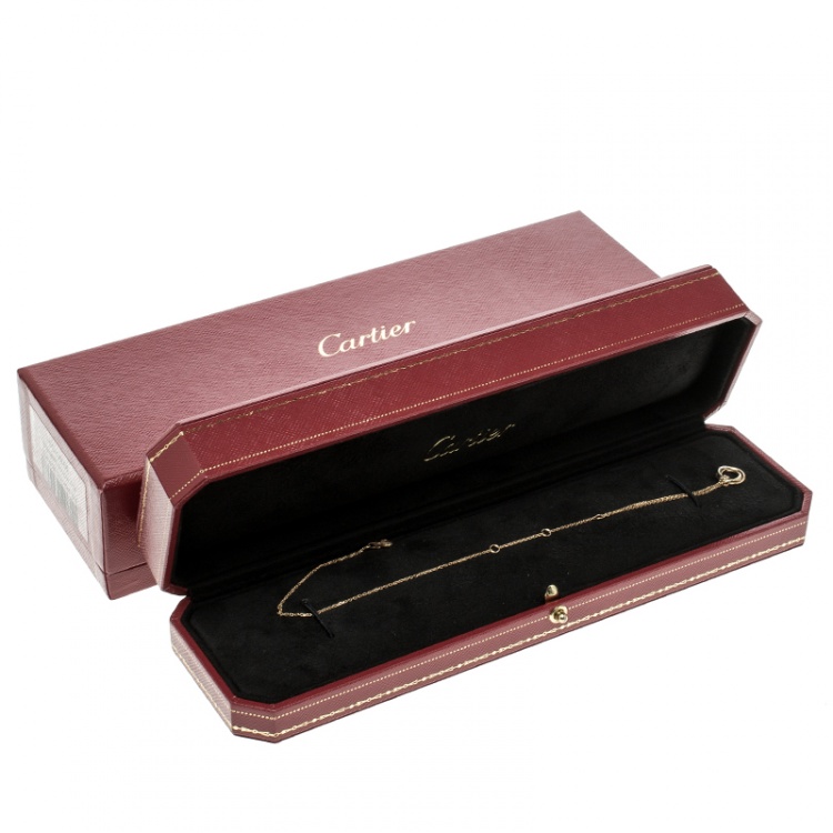 Pre Owned Cartier Trinity De Cartier 18k Three Tone Gold Charm Bracelet