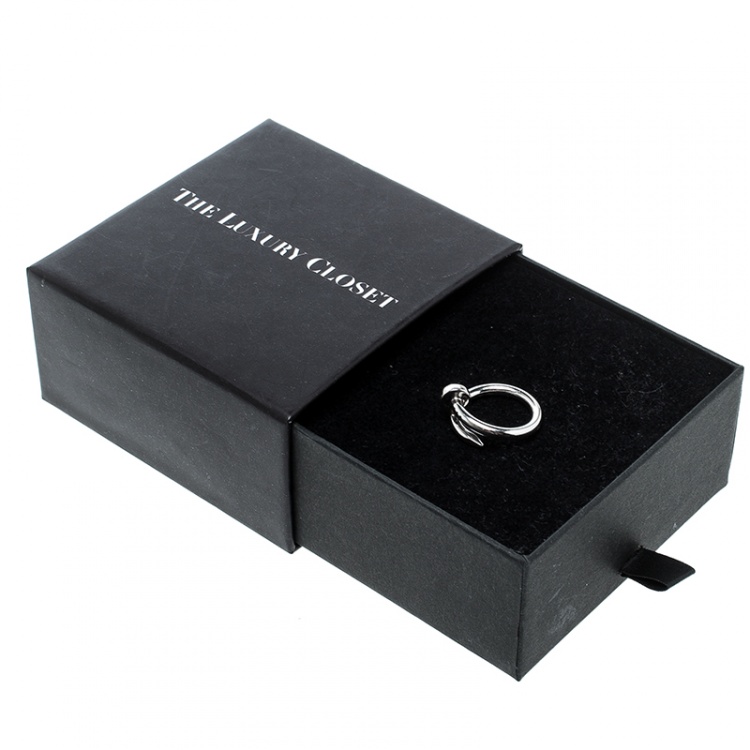 Pre Owned Cartier Juste Un Clou 18k White Gold Ring Size 51