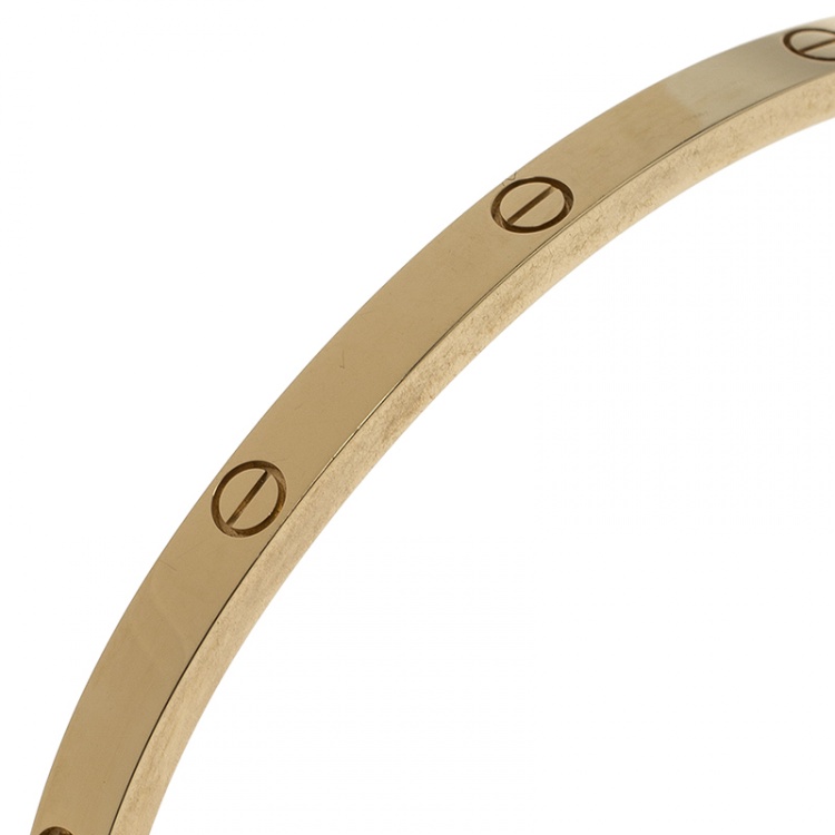 Pre Owned Cartier Love 18k Yellow Gold SM Bracelet 17cm