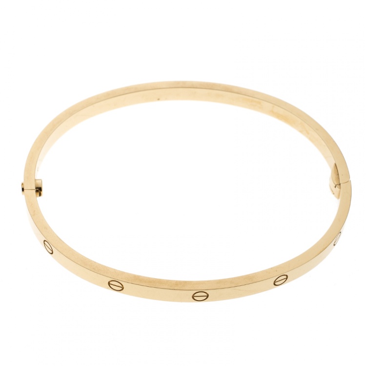 Pre Owned Cartier Love 18k Yellow Gold SM Bracelet 17cm