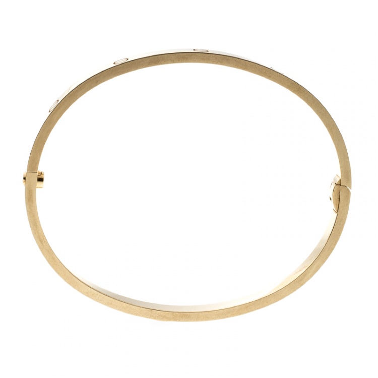 Pre Owned Cartier Love 18k Yellow Gold SM Bracelet 17cm