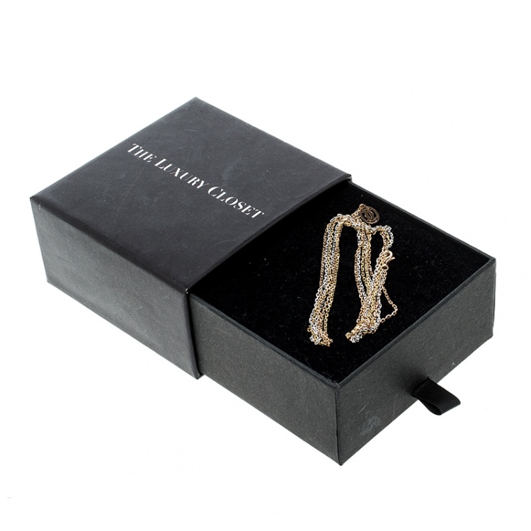 Pre Owned Cartier Trinity 18K Three Tone Gold Multi Chain Necklace