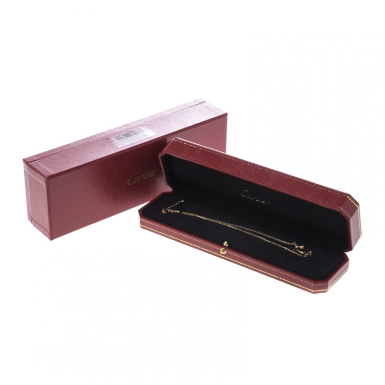 Pre Owned Cartier Caresse D'orchidees Par Cartier Diamond 18k Rose Gold Pendant Necklace