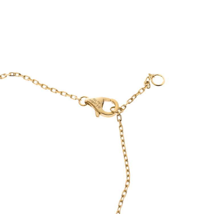 Pre Owned Cartier Juste Un Clou Diamond 18k Rose Gold Pendant Necklace
