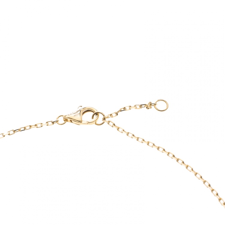 Pre Owned Cartier Juste Un Clou Diamond 18k Rose Gold Pendant Necklace