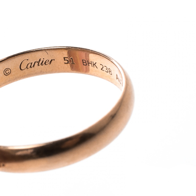 Pre Owned Cartier Trinity De Cartier 18k Three Tone Gold Ring Size 51