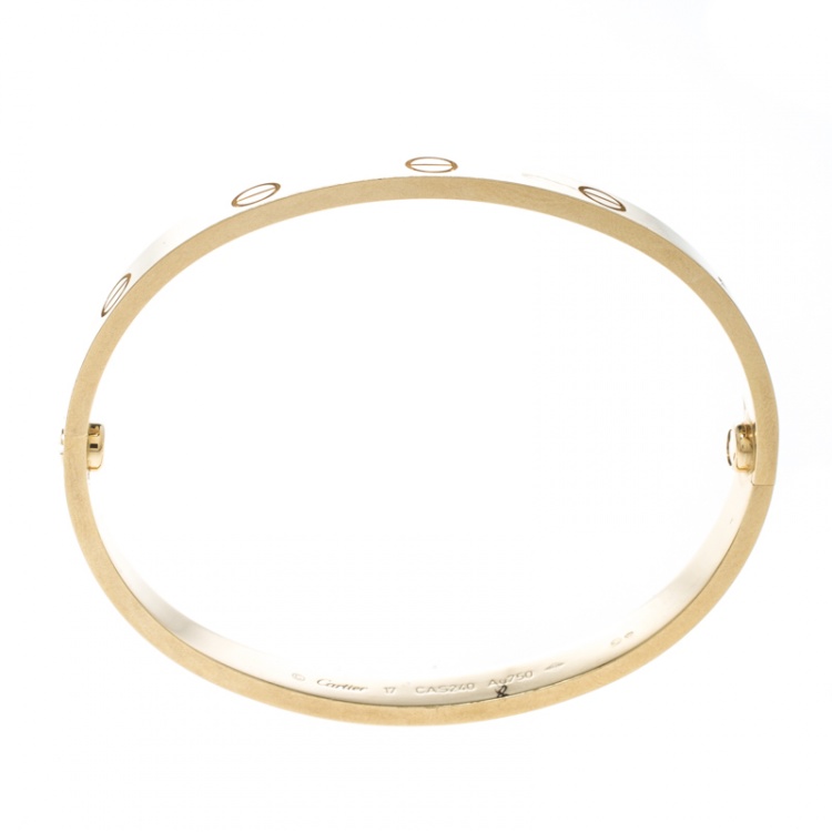 Pre Owned Cartier Love 18k Yellow Gold Bracelet 17CM