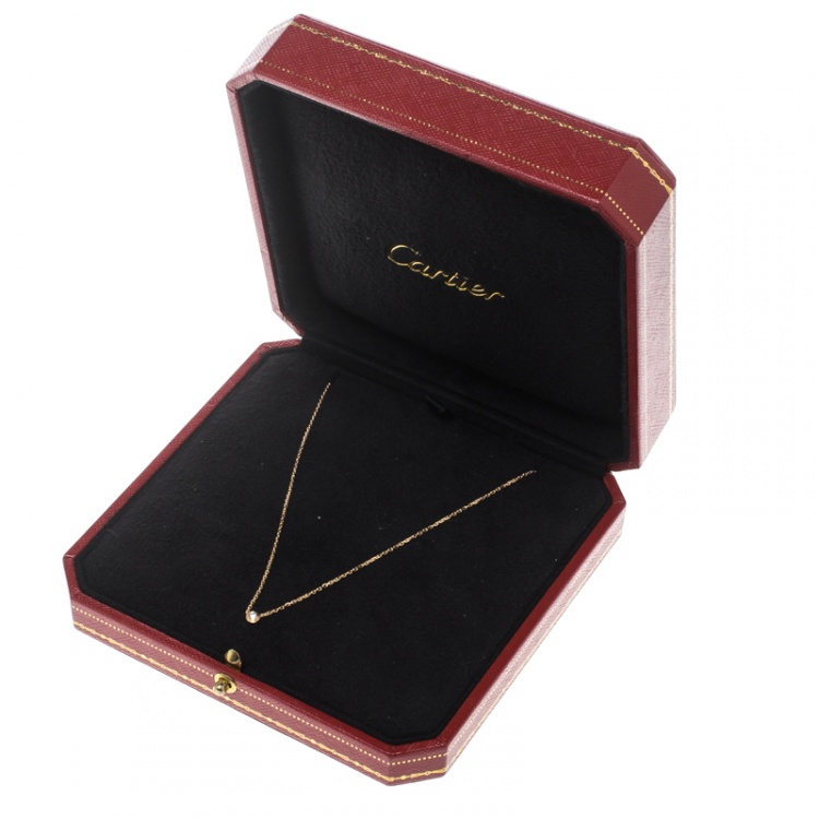 Pre Owned Cartier Diamants Légers De Cartier Diamond & 18kt Rose Gold SM Necklace 