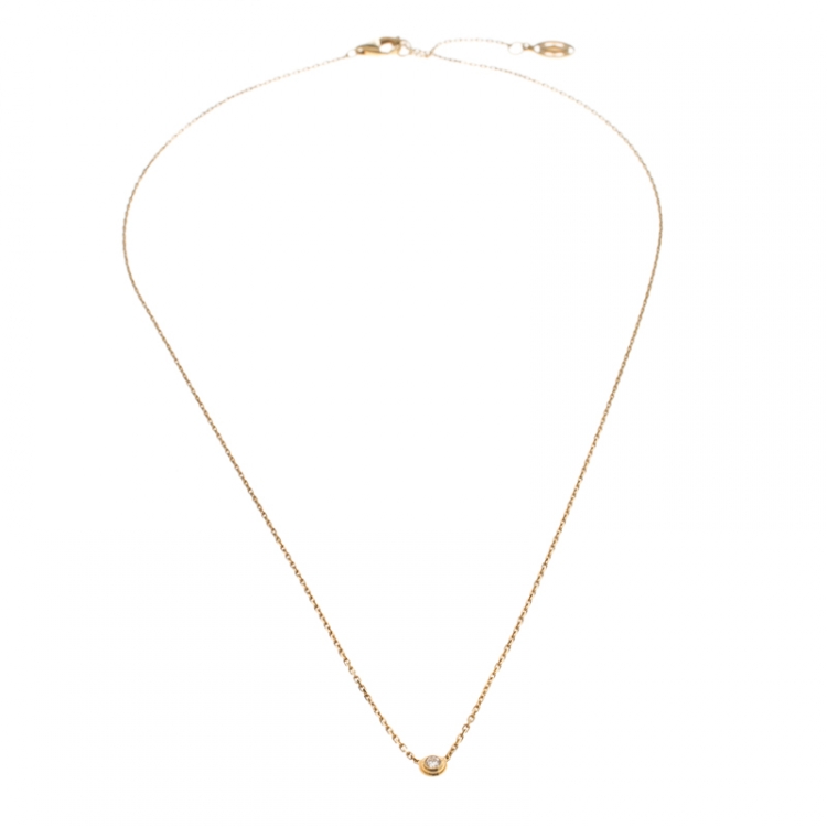 مملوكة مسبقًا Cartier Diamants Légers De Cartier Diamond & 18k Yellow Gold XS Necklace 
