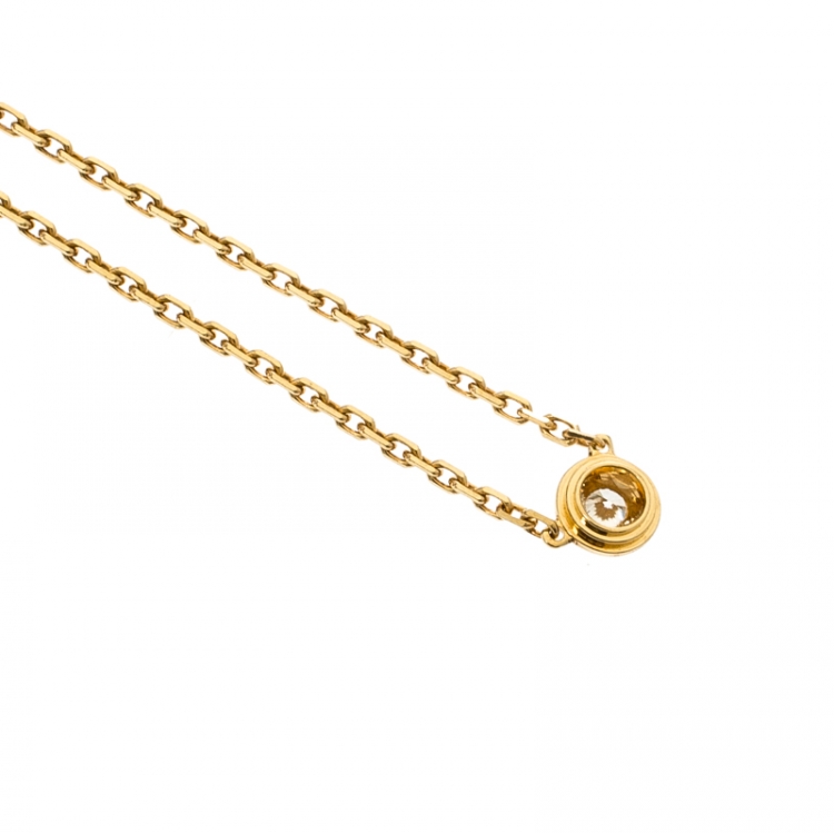 مملوكة مسبقًا Cartier Diamants Légers De Cartier Diamond & 18k Yellow Gold XS Necklace 