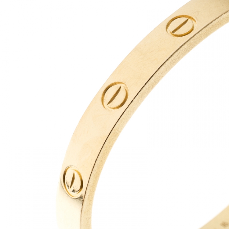 Pre Owned Cartier Love 18k Yellow Gold Bracelet 16