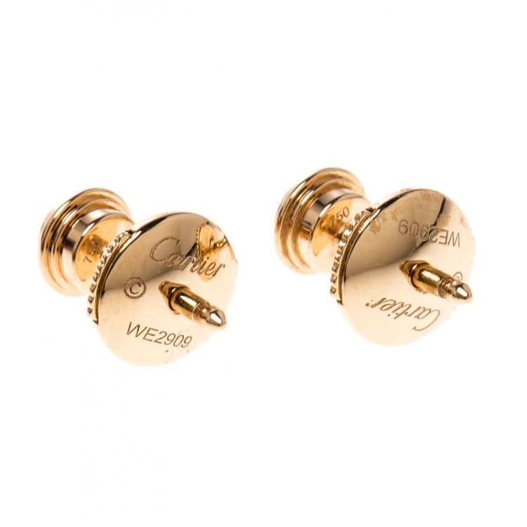 Pre Owned Cartier Diamants Legers Pink Gold And Diamonds XS Earrings