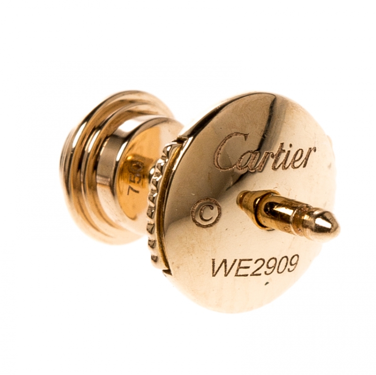 Pre Owned Cartier Diamants Legers Pink Gold And Diamonds XS Earrings