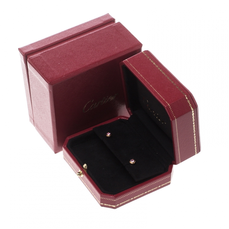 Pre Owned Cartier Saphirs Legers Pink Gold And Pink Sapphires Earrings