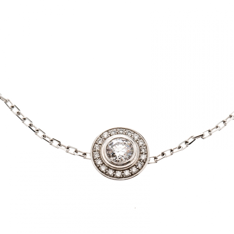 Pre Owned Cartier Diamond White Gold Bracelet 