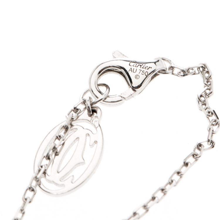 Pre Owned Cartier Diamond White Gold Bracelet 