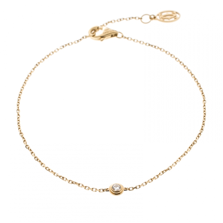 Pre Owned Cartier Diamants Legers de Cartier Diamond 18k Yellow Gold Bracelet