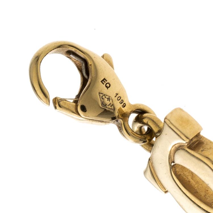 Pre Owned Cartier Mini Double C 18K Yellow Gold Charm