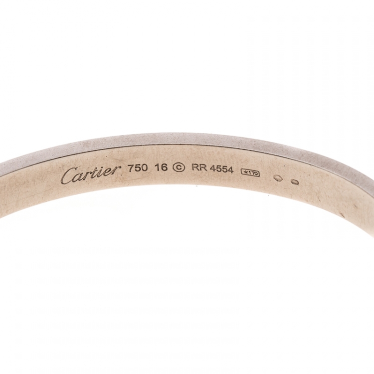 Pre Owned Cartier Love 18k White Gold Bracelet 16