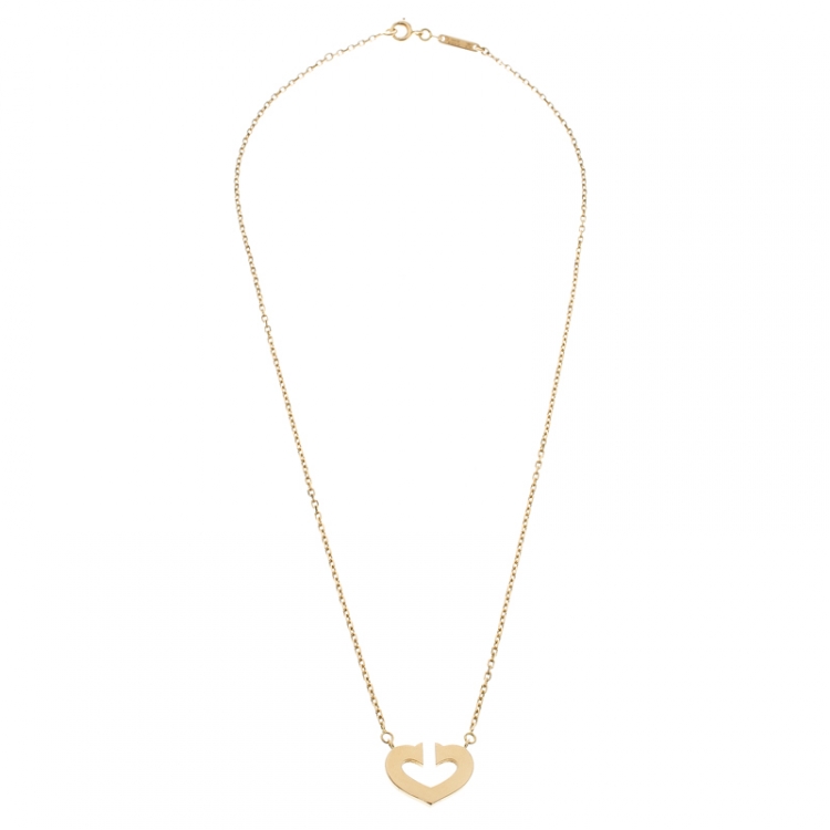 Cartier c heart on sale necklace