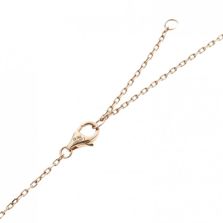 Pre Owned Cartier Trinity de Cartier Heart Three Tone 18k Gold Necklace