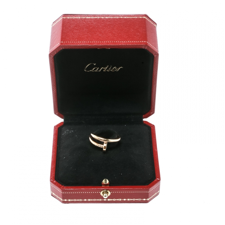 Pre Owned Cartier Juste Un Clou 18k Yellow Gold Ring Size 51