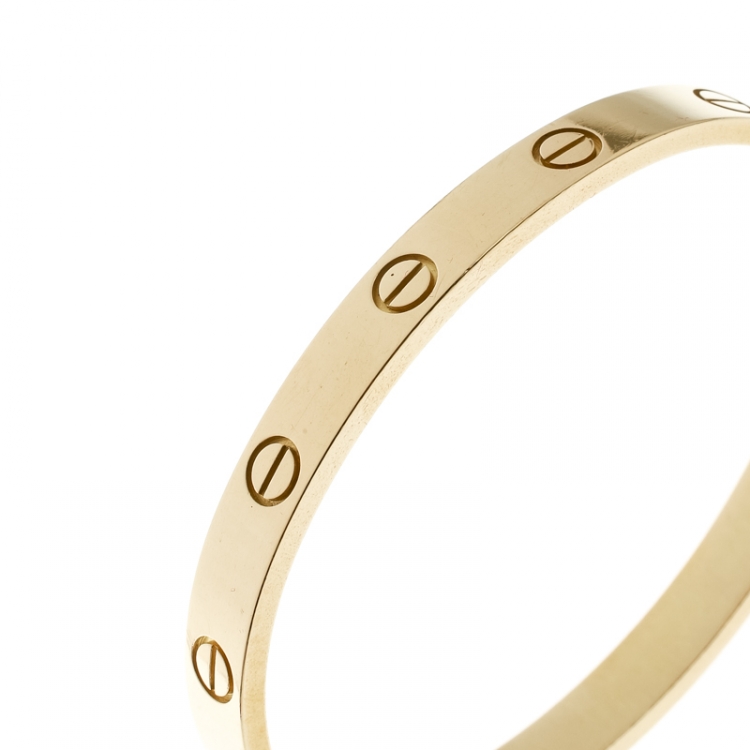 Pre Owned Cartier Love 18k Yellow Gold Bracelet 16