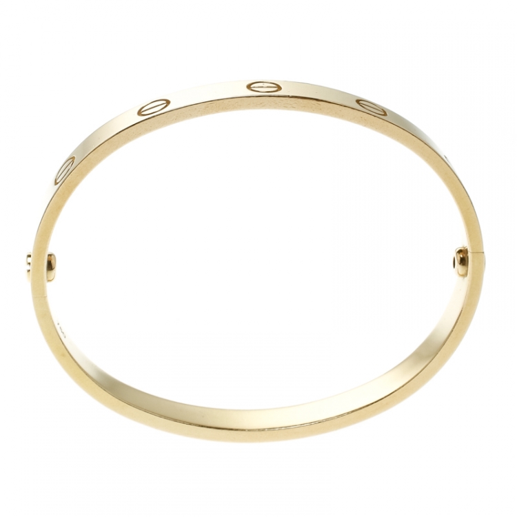 Pre Owned Cartier Love 18k Yellow Gold Bracelet 16