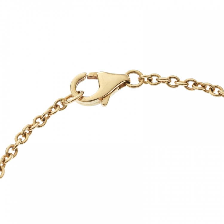 Pre Owned Cartier Love 2 Hoops 18k Yellow Gold Bracelet