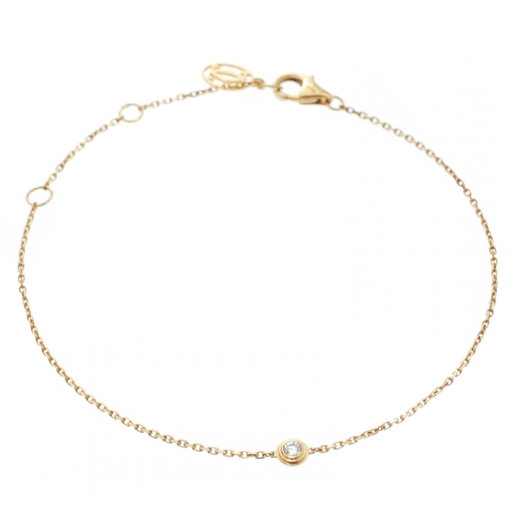 Pre Owned Cartier Diamants Legers Diamond 18k Yellow Gold Bracelet