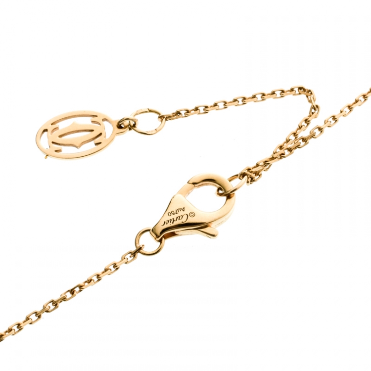 Pre Owned Cartier Diamants Légers De Cartier Diamond & 18k Yellow Gold XS Necklace 