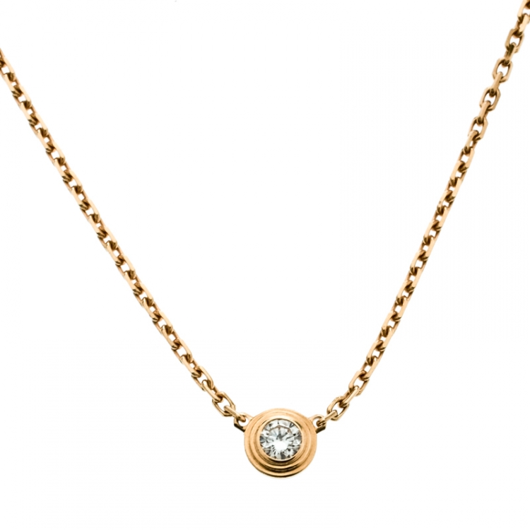 Cartier diamond store necklace gold