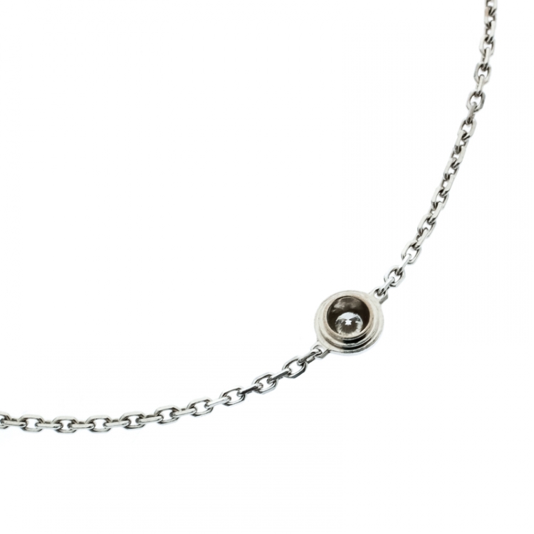 Pre Owned Cartier Diamants Legers de Cartier Diamond 18k White Gold XS Bracelet