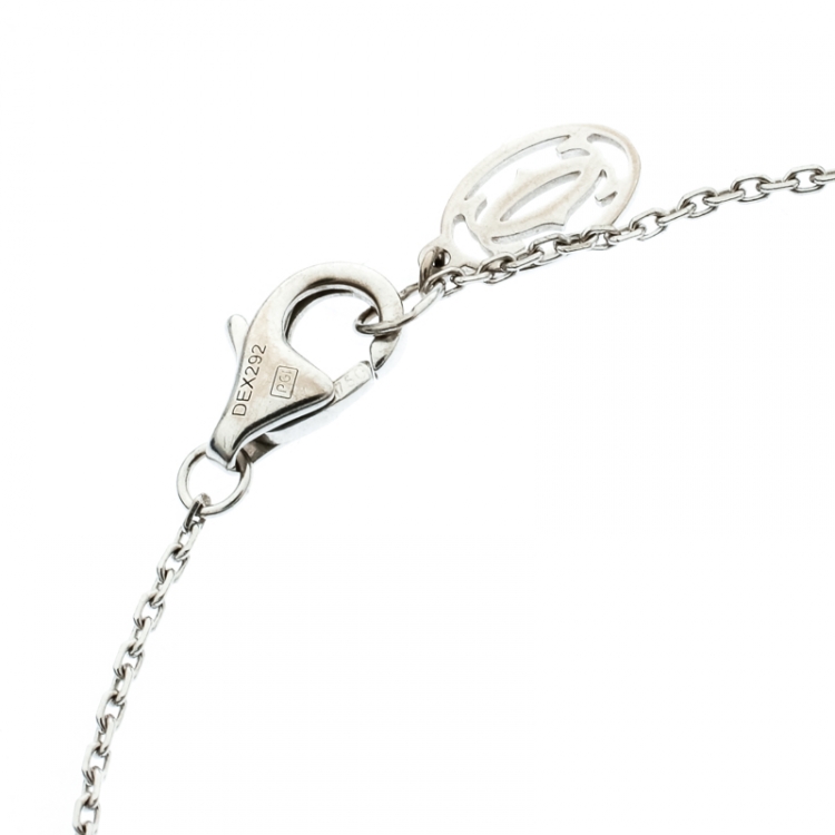 Pre Owned Cartier Diamants Legers de Cartier Diamond 18k White Gold XS Bracelet