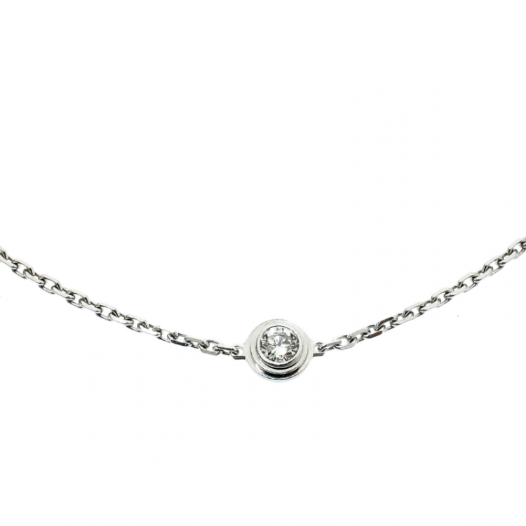 Pre Owned Cartier Diamants Legers de Cartier Diamond 18k White Gold XS Bracelet