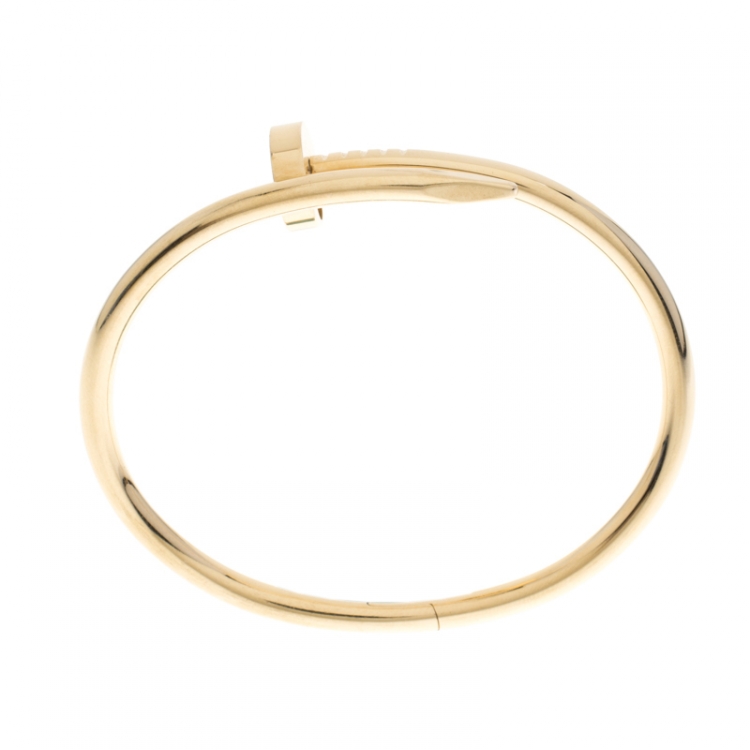 Pre Owned Cartier Juste Un Clou 18k Rose Gold Bracelet 16