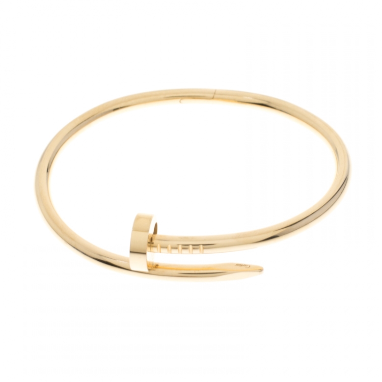Pre Owned Cartier Juste Un Clou 18k Rose Gold Bracelet 16