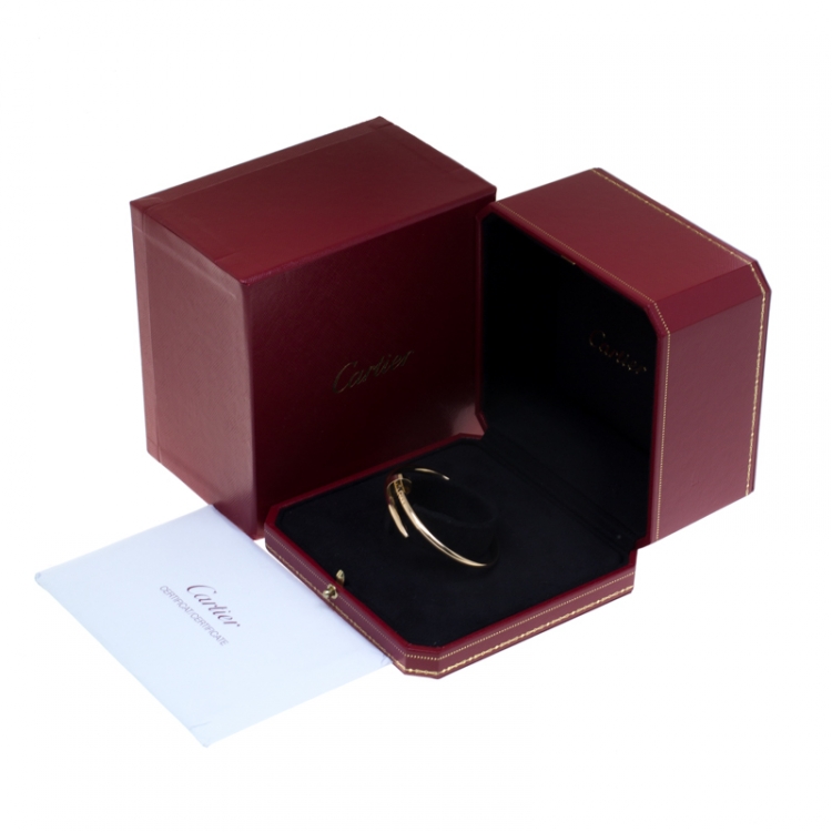 Pre Owned Cartier Juste Un Clou 18k Rose Gold Bracelet 16