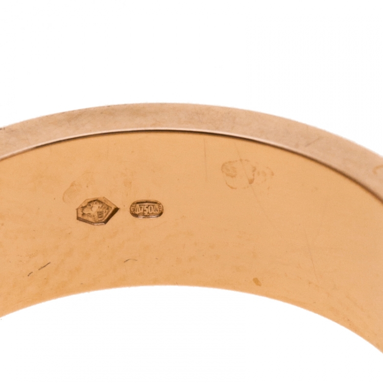 Pre Owned Cartier Love 18k Rose Gold Band Ring Size 47