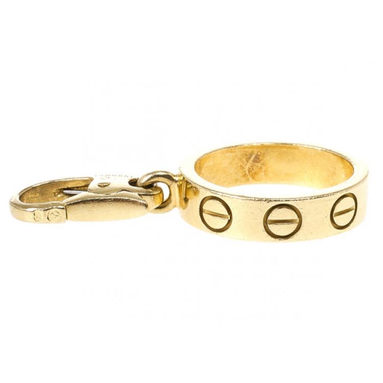 Pre Owned Cartier Love 18 K Yellow Gold Charm