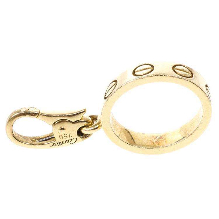 Pre Owned Cartier Love 18 K Yellow Gold Charm