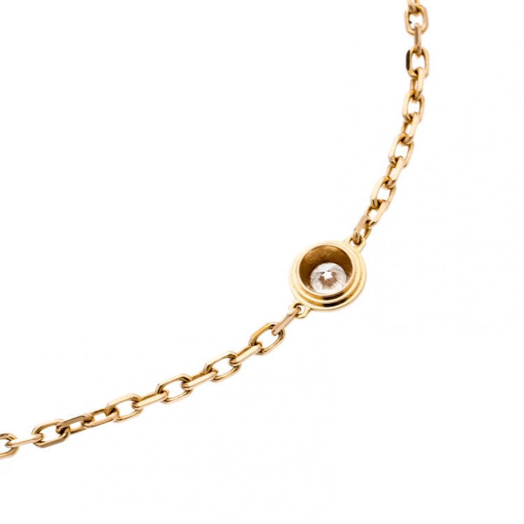 Pre Owned Cartier Diamants Legers de Cartier Diamond 18k Rose Gold Bracelet SM