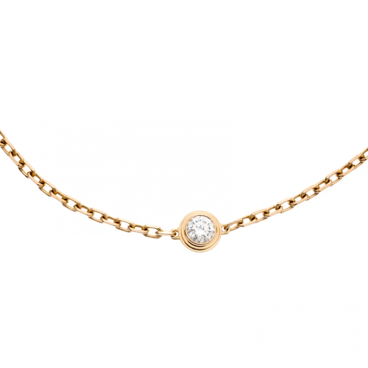 Pre Owned Cartier Diamants Legers de Cartier Diamond 18k Rose Gold Bracelet SM