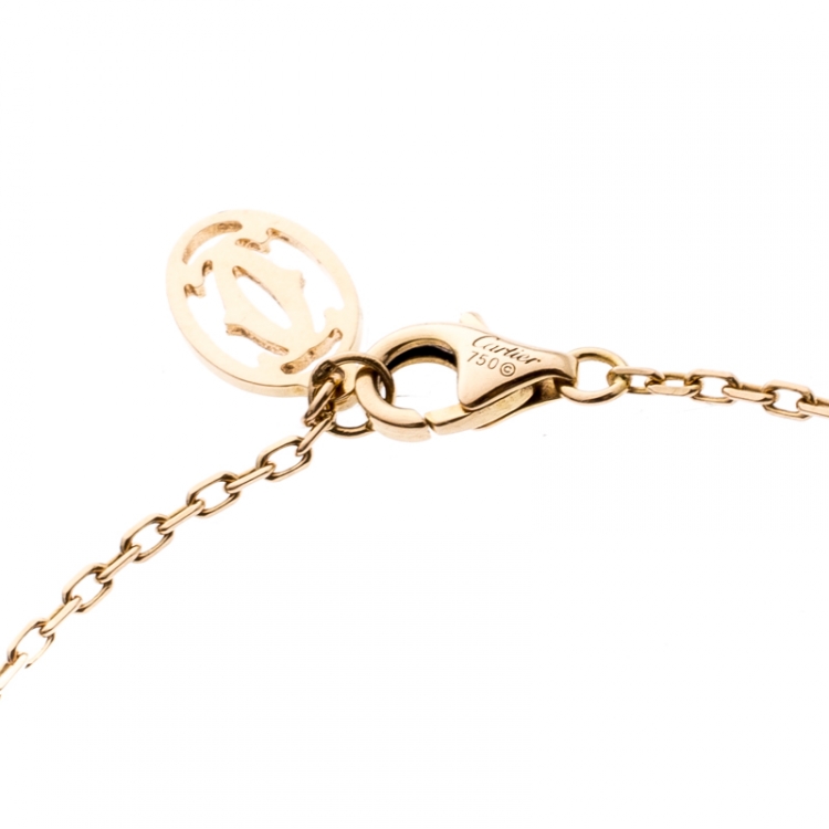 Pre Owned Cartier Diamants Legers de Cartier Diamond 18k Rose Gold Bracelet SM