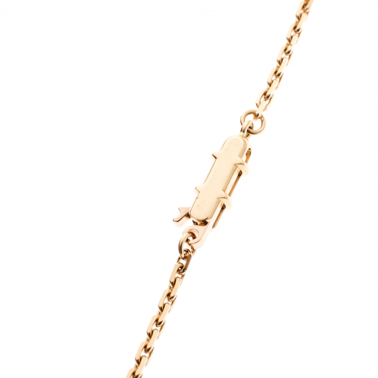 مملوكة مسبقًا Cartier Love Pavé Diamond 18k Yellow Gold Pendant Necklace