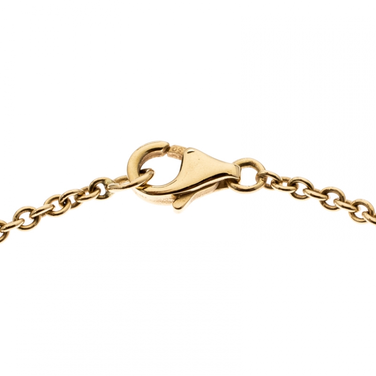 Pre Owned Cartier Love 2 Hoops 18k Yellow Gold Bracelet 
