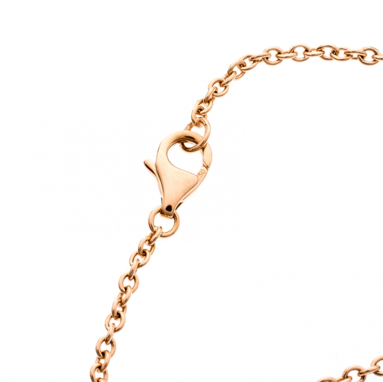 Pre Owned Cartier Love 2 Hoops 18k Rose Gold Bracelet 
